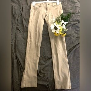 Tan stretchy jeans,size 1